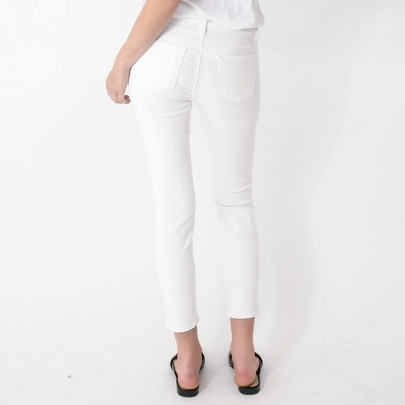 J BRAND - 835 Womens White Mid-Rise Capri Jeans - 25 - Picture 5 of 9